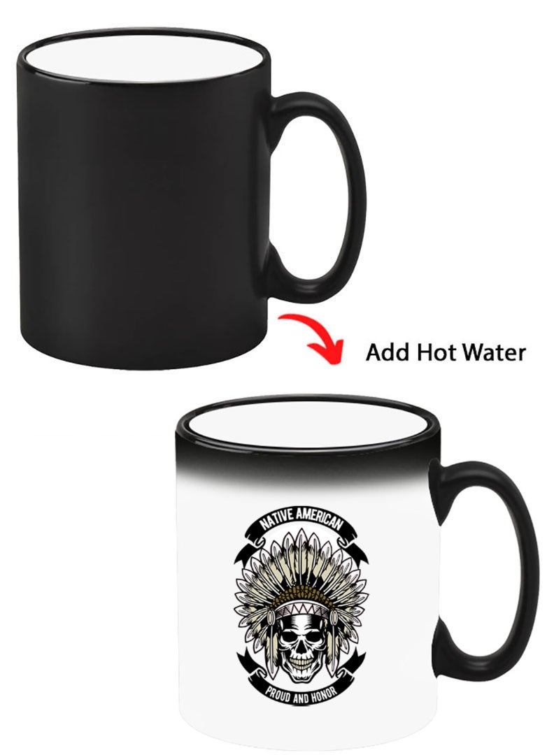 Theodor Color Changing Heat Sensitive Ceramic Mug, Image Revealed When HOT Liquid is Added! Native american - Image 1