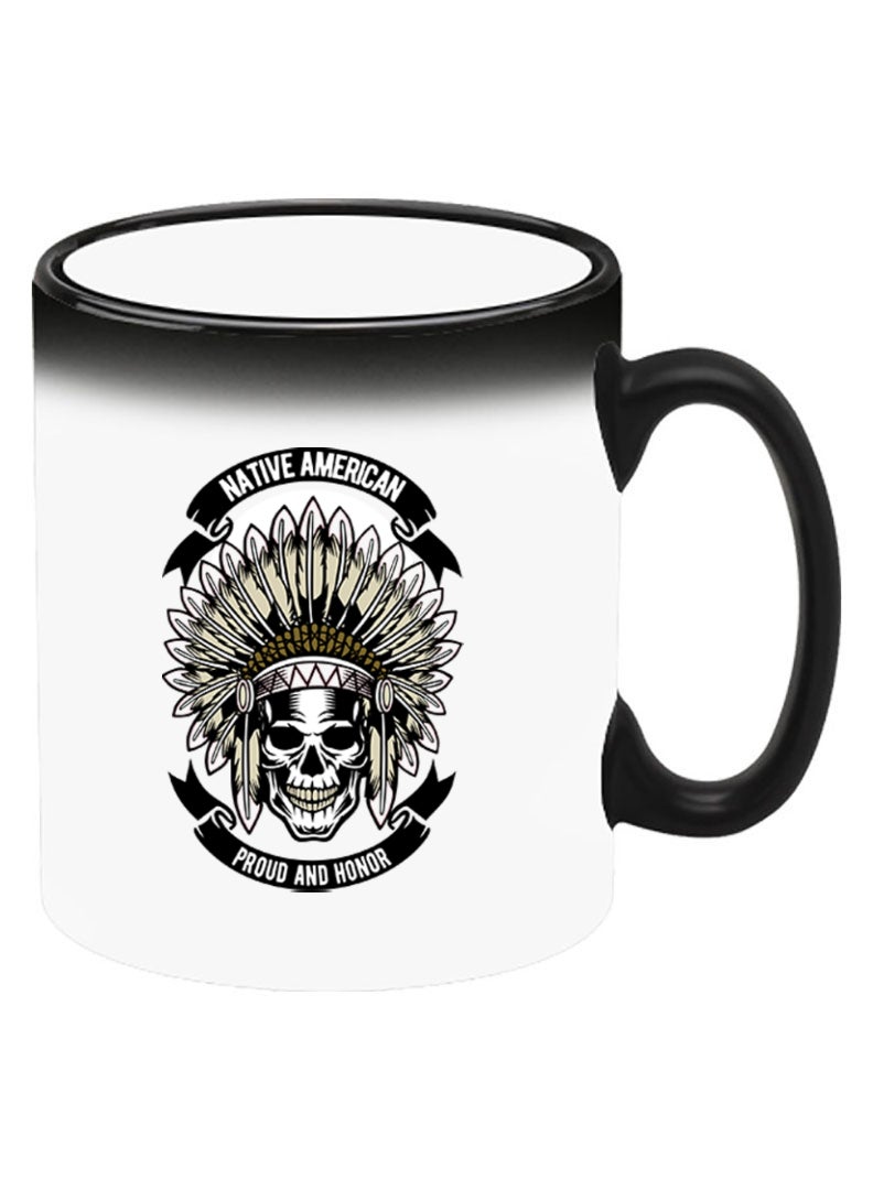 Theodor Color Changing Heat Sensitive Ceramic Mug, Image Revealed When HOT Liquid is Added! Native american - Image 2