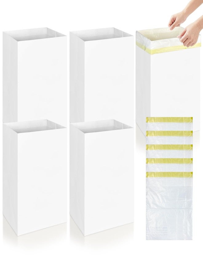 KEEPARTY 5PCS Large Disposable Trash Cans with Matching Garbage Bags Folded Portable Trash Cans (17in x 13.5in x 10in) Suitable for Family Gatherings Kitchen and Picnics - Image 1