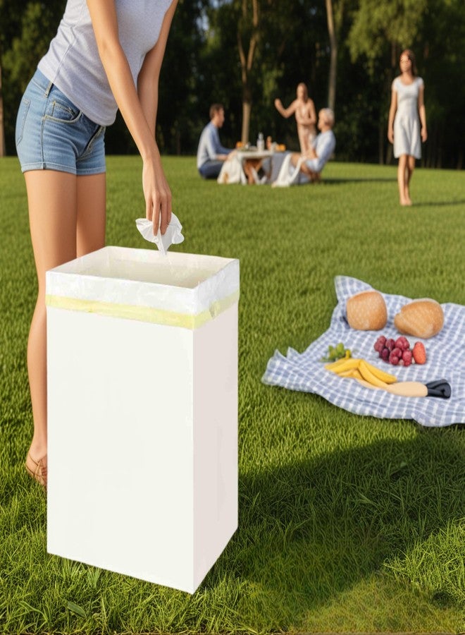 KEEPARTY 5PCS Large Disposable Trash Cans with Matching Garbage Bags Folded Portable Trash Cans (17in x 13.5in x 10in) Suitable for Family Gatherings Kitchen and Picnics - Image 4