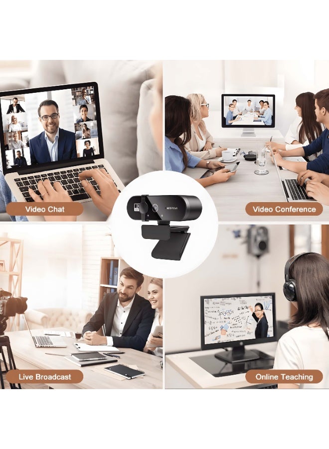 كلوزيلي كاميرا ويب للبث بدقة ‎2K‎ فل اتش دي مع ميكروفون تقليل الضوضاء بالذكاء الاصطناعي، كاميرا ويب USB تعمل بنظام التوصيل والتشغيل، فيديو ‎30FPS‎، تركيز تلقائي، تصحيح تلقائي للإضاءة، مجال رؤية قابل للتعديل، مناسبة للكمبيوتر واللابتوب وأجهزة سطح المكتب، لمكالمات الفيديو والاجتماعات عبر الإنترنت والبث المباشر. - Image 3