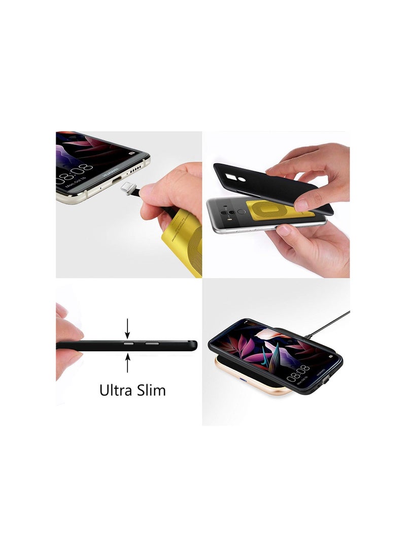 SYOSI - 2 قطعة من مستقبل الشحن اللاسلكي من النوع C QI، مناسب لهاتف Google Pixel 2 XL/-LG V20-HTC 10–Google Nexus 6P-Huawei Mate 9/10/11، نحيف للغاية، 5 وات، 1000 مللي أمبير في الساعة، متوافق مع جميع أجهزة الشحن اللاسلكية، شحن سريع - Image 1