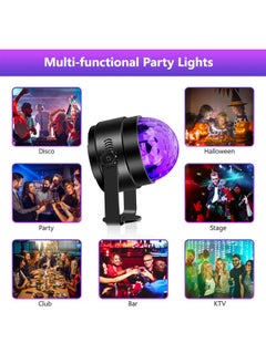 ليتايك أضواء Litake UV السوداء للحفلات المضيئة، أضواء ستروب LED 6 وات على شكل كرة ديسكو للحفلات المظلمة، تعمل بالصوت مع جهاز تحكم عن بعد، إضاءة DJ لحفلات الهالوين وأعياد الميلاد وديكورات المنزل، عبوة من 3 قطع  - Image 5