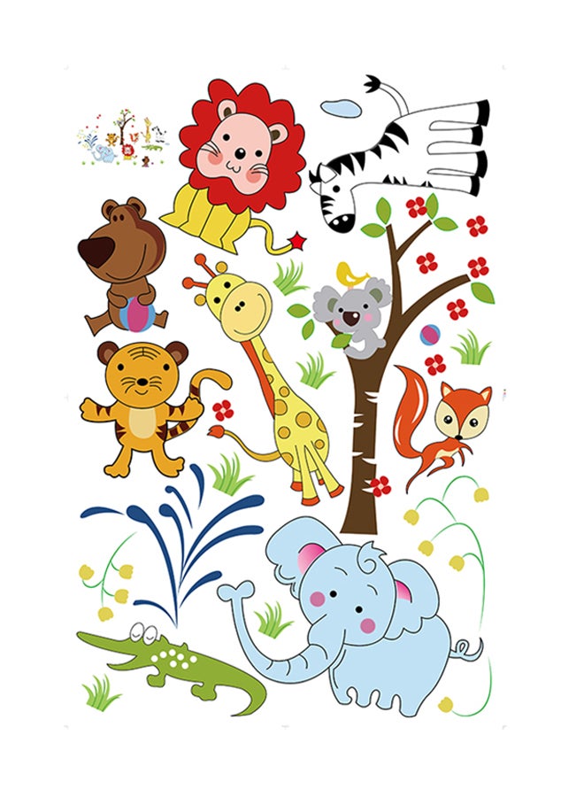Stickie Art Animal Wall Stickers Jungle Toons Removable Large Multicolor Wall Decals 60x90cm for Kids Nursery Bedroom Living Room Kitchen Home Decoration DIY - Image 2