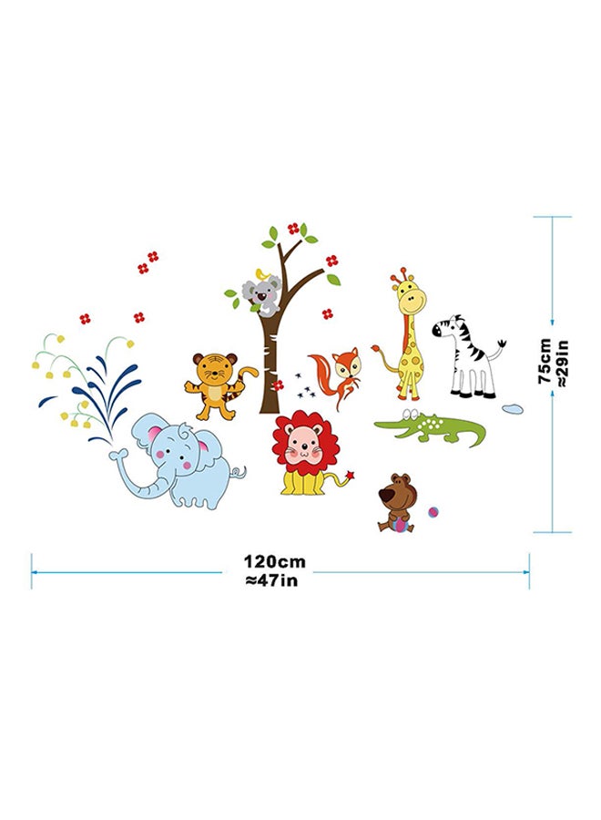 Stickie Art Animal Wall Stickers Jungle Toons Removable Large Multicolor Wall Decals 60x90cm for Kids Nursery Bedroom Living Room Kitchen Home Decoration DIY - Image 3