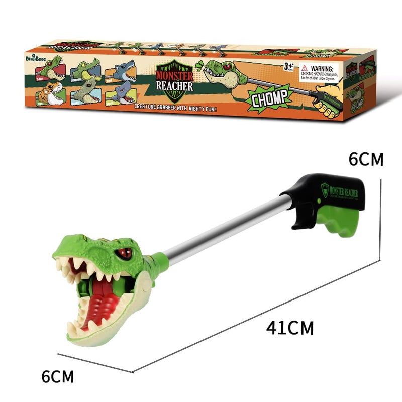 DINOBROS Dinosaur Pincher Toys for Age 3 and up Jurassic Dinosaurs T-Rex Grabber Toy Claw Robot Hand Snapper Dino Chomper Monster Reacher - Image 3