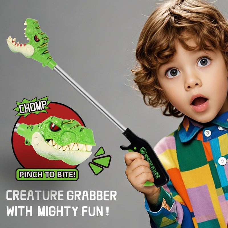DINOBROS Dinosaur Pincher Toys for Age 3 and up Jurassic Dinosaurs T-Rex Grabber Toy Claw Robot Hand Snapper Dino Chomper Monster Reacher - Image 5
