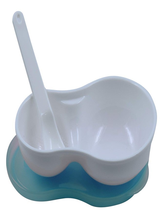 BCARE Bpa-Free Food Dish Feeding Bowl with Spoon Set for Newborn Baby Grinding Box Toddler Infants Kids 6-12 Months Pack of 1 (Blue) - Image 4