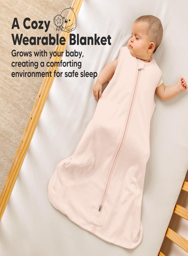 KeaBabies 2-Pack Baby Sleep Sacks, Zipper Wearable Blanket - 0.5TOG Organic Cotton,Lightweight,Soft Cozy Toddler Sleeping Sack 6-12 months, Easy to Wear Large Newborn Transition Swaddles Sleepsacks (Mist Rose) - Image 5