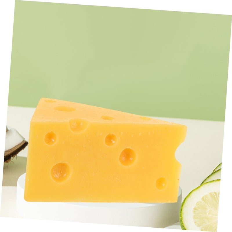 2Pcs Miniature Cheese Food Model Decorative Props Simulation Statue Yellow - Image 5