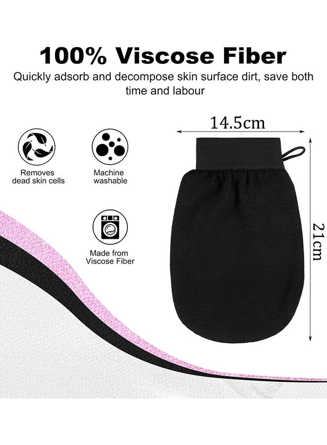 4-Piece Exfoliating Bath Glove Shower Glove Body Scrub Glove in Synthetic Yarn, Exfoliating Gloves for Shower, Spa, Massage and Dead Cell Removal - Image 2