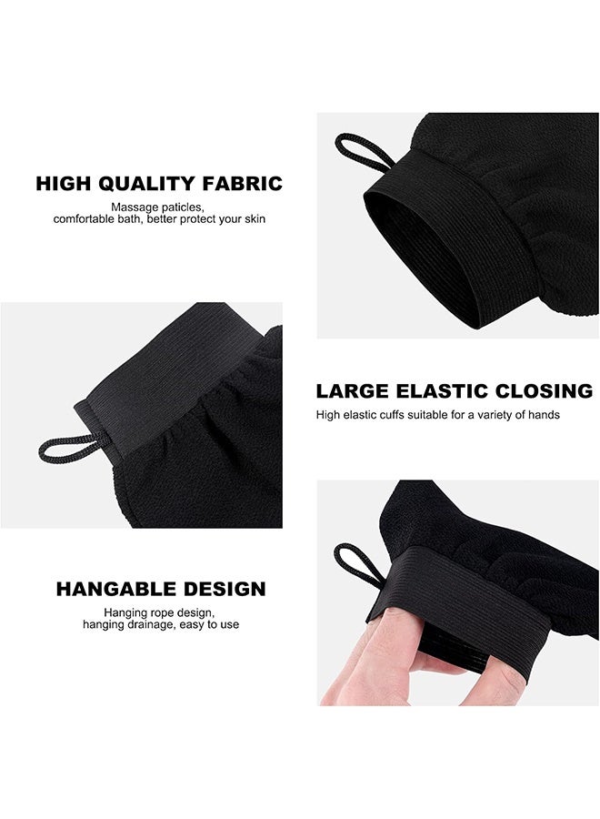 4-Piece Exfoliating Bath Glove Shower Glove Body Scrub Glove in Synthetic Yarn, Exfoliating Gloves for Shower, Spa, Massage and Dead Cell Removal - Image 4