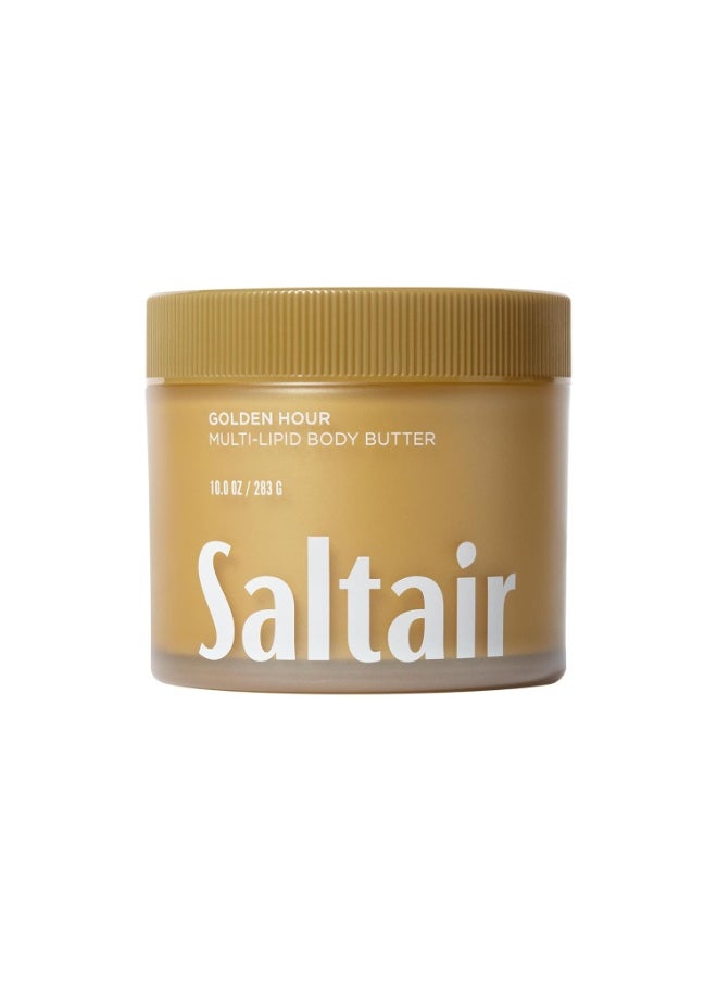 Saltair Saltair Multi-Lipid Body Butter - Rich, Nourishing Golden Hour Hydrating Body Cream with Ceramide Complex, Coconut Oil, Shea Butter, and Sea Buckthorn. Deep Moisturizing Dry Skin Care. 10oz Jar  - Image 1