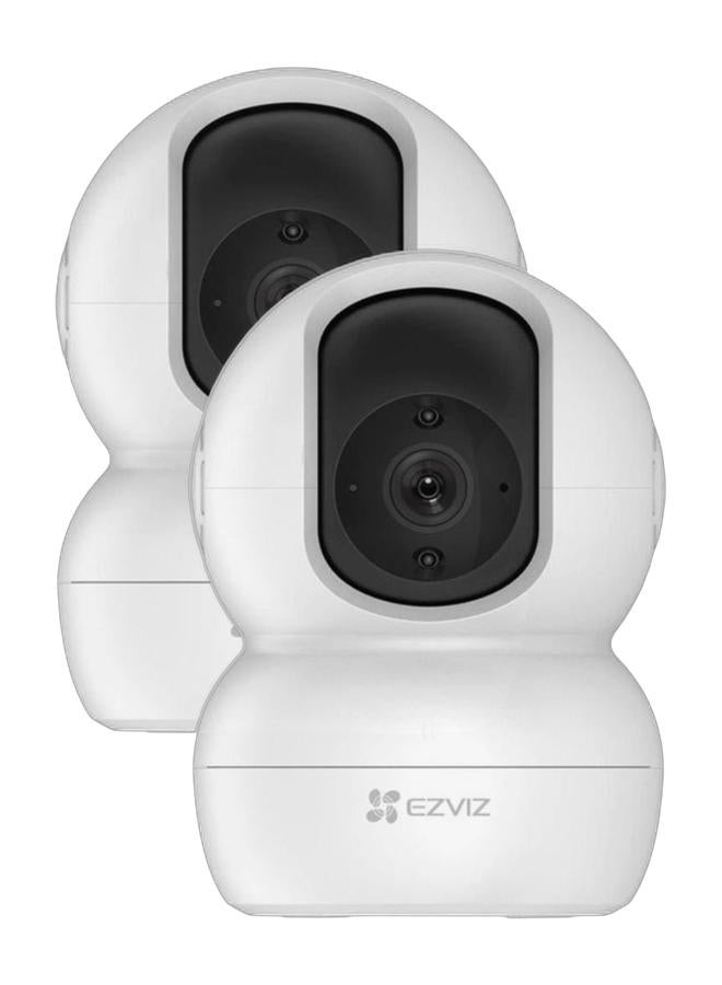 EZVIZ 2 قطع من كاميرا TY2 الذكية الداخلية واي فاي FHD 1080 - دوران موجه وزاوية ميل 360° تغطية بصرية، رؤية ليلية ذكية مع IR ذكي (حتى 10م)، وضع النوم لحماية الخصوصية، كشف الحركة، تتبع ذكي، حديث ثنائي الاتجاه، فتحة MicroSD (حتى 256 جيجابايت) - Image 1