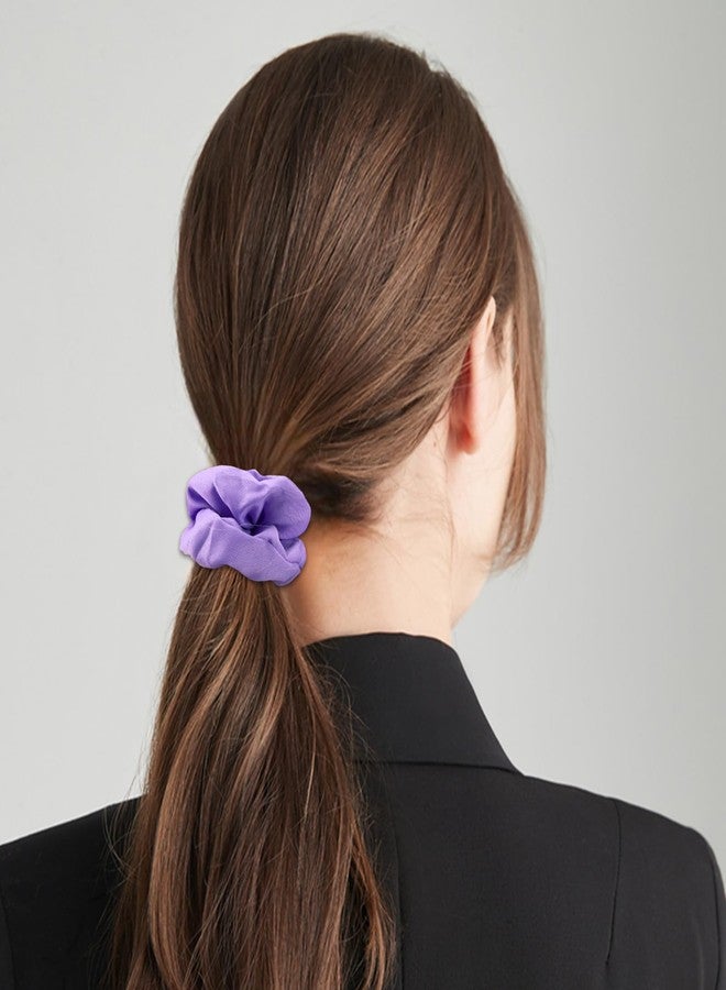 Semato 20 Pacs Matte Satin Scrunchies Bridesmaid Proposal Gifts Hair Ties Scrunchies for Women Girls Bachelorette Party Favors (light purple) - Image 5