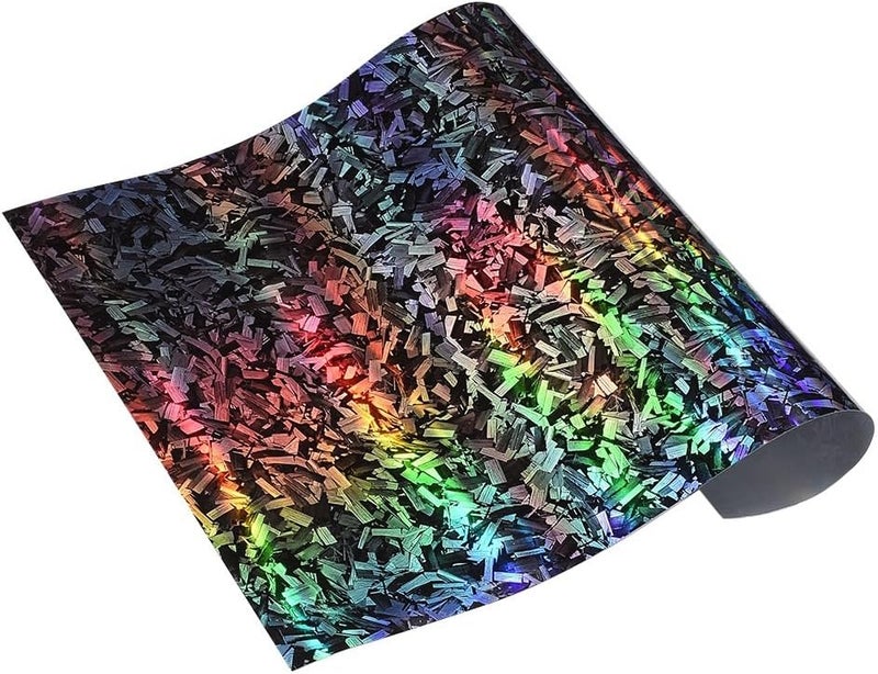 AuMoHall Holographic Black Rainbow Forged Carbon Laser Car Vinyl Wrap - 59.84'' x 7.87'' - Image 4
