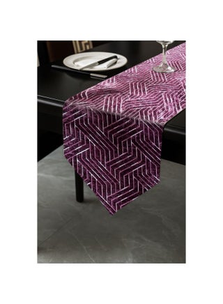 مفرش طاولة مستطيل من الكتان المخملي من تصميم نادية - قماش مخملي متين - مناسب للاستقبال وغرف المعيشة والمناسبات الخاصة - تصميم هندسي فريد على شكل حرف "V" - طقم من قطعة واحدة - pzsku/Z336F0D4DC62702F46183Z/45/1752506378/e281c3aa-6f6e-4cfb-b286-1ed80e8886a5