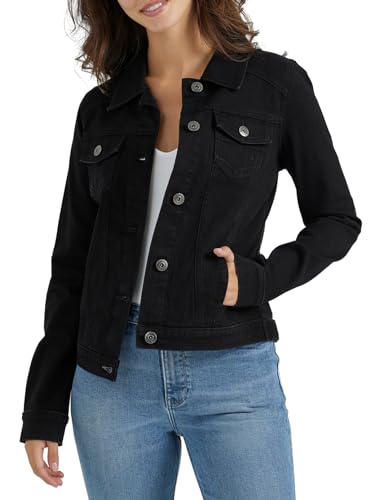 Wrangler Authentics Stretch Denim Jacket, Black , Medium - Image 4
