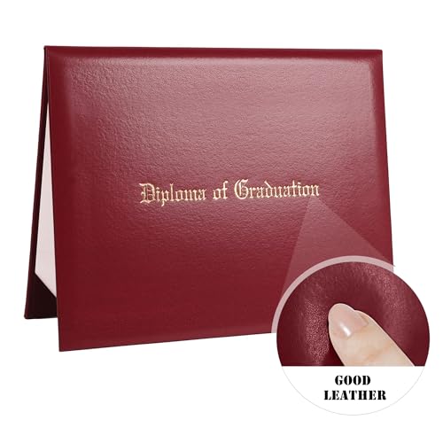 Misscom Diploma Cover 8.5" x11" Diploma Holder of Graduation Leatherette Padded Certificate (Maroon) - Image 2