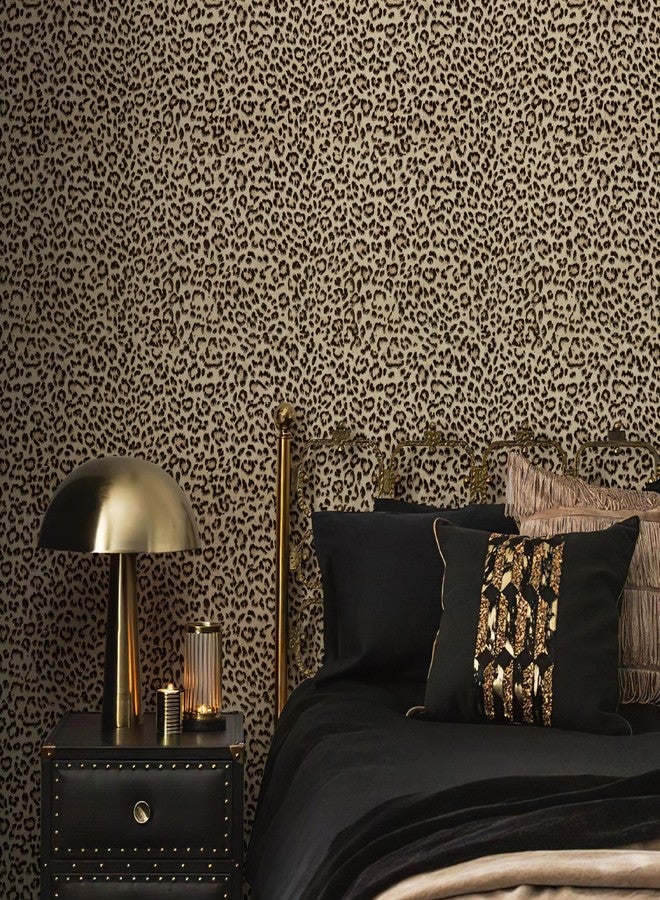 JiffDiff Leopard Peel and Stick Wallpaper Self-Adhesive Wallpaper Removable Contact Paper Waterproof Wallpaper Coloring Wallpaper - Image 2