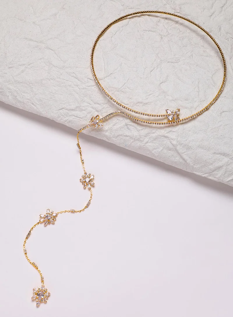 SOHI Snowflake Negligee Artificial Necklace Jewellery