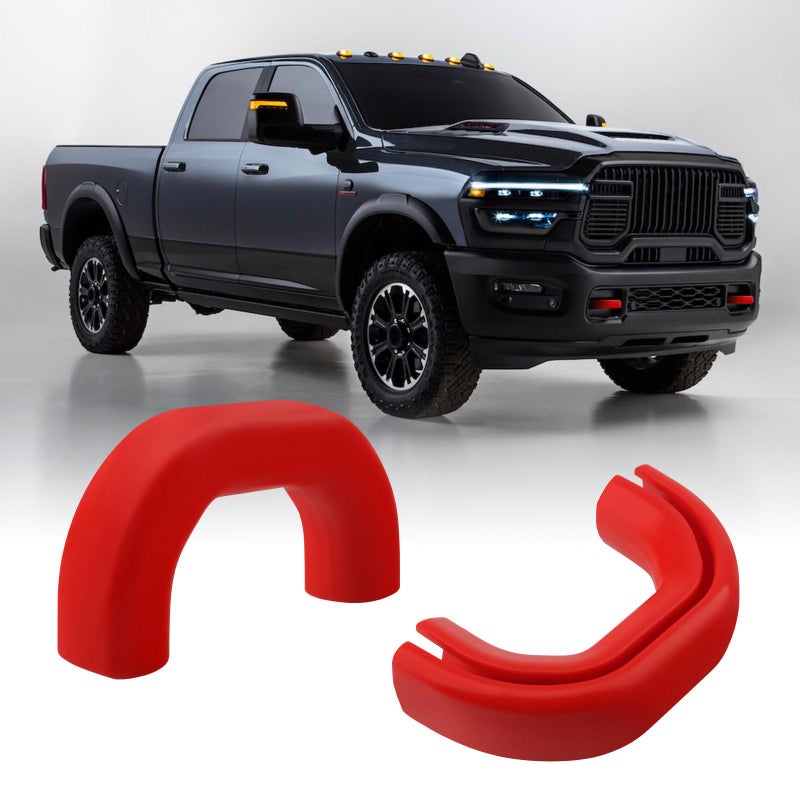 TECHPICCO Front Tow Hooks Covers for RAM 25003500 20192025 Hitch Cover Customized Car Tow Hooks Compatible with RAM 25003500 Accessories 20192025 Red