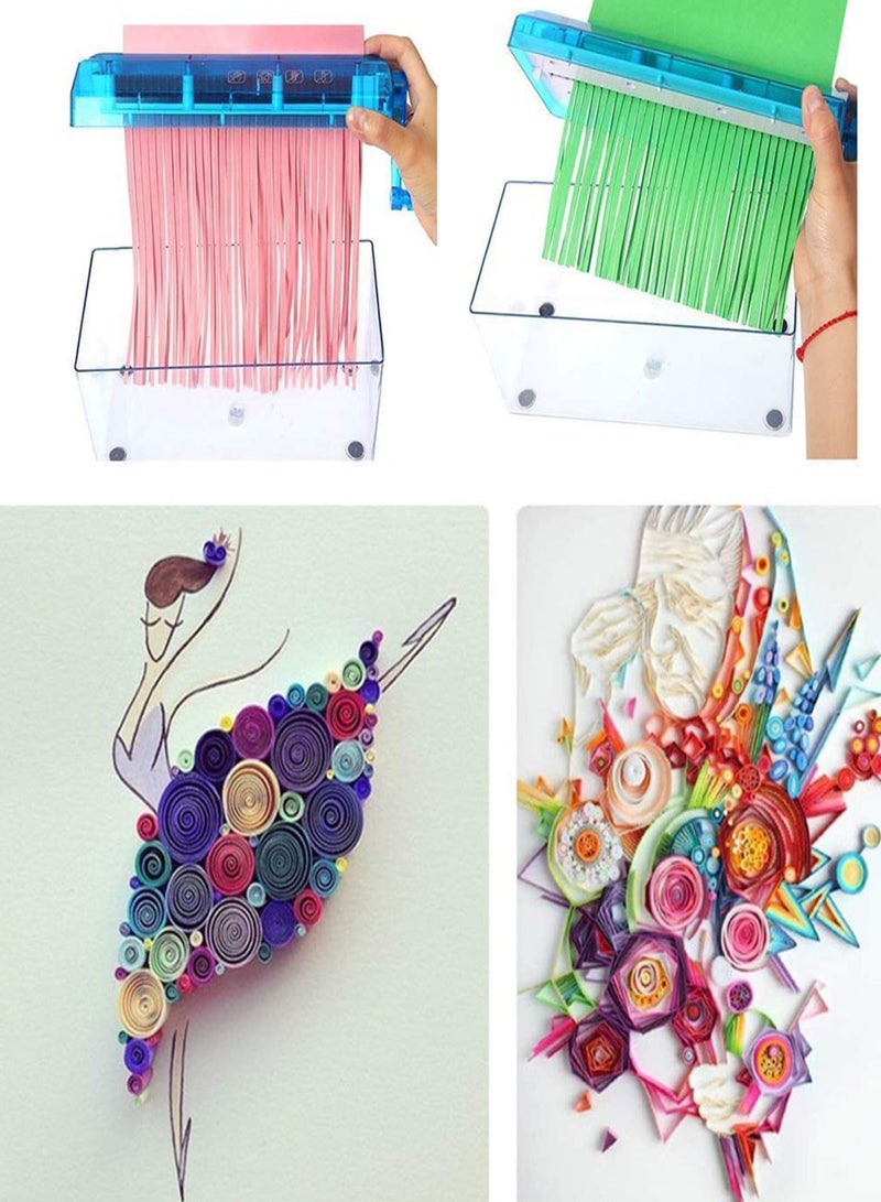 آلة تقطيع ورق يدوية محمولة A6 آلة تقطيع ورق يدوية AJDOLL آلة تقطيع ورق صغيرة بسلة 1.5 لتر للمكتب والمدرسة والمنزل وسطح المكتب وأدوات مكتبية للفواتير والإيصالات الورقية - Image 2