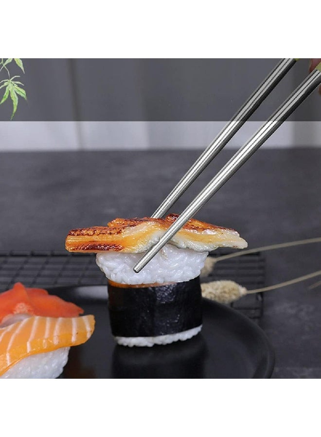 Anadic Reusable Stainless Steel Chopsticks – 5 Pairs Multicolor – Lightweight, Dishwasher Safe, Non-Slip - Image 4