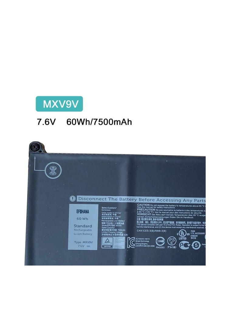 Terabyte replacement 60Wh MXV9V Laptop Battery for Dell Latitude 5300 E5300 5310 E5310, Inspiron 7300 E7300 7400 E7400 7306 Series, P96G P97G P99G P100G MXV9V 5VC2M 05 VC2M 8 829MX 0829MX 7.6V  - Image 5