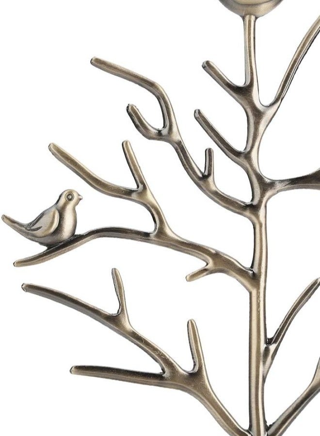WYBOT Jewelry Hanger Stand, Exhibitor for Jewels, Stand Earrings Rings Bracelets Organizer for Jewelry Tree Design for Necklaces and Earrings Ring Tree Holder Display Jewelry Tower Tree(Antique Bronze)  - Image 1
