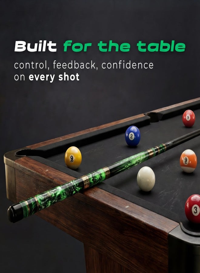 IgnatGames 2-Pieces Pool Cue Stick - 58" Premium Canadian Maple Billiard Pool Sticks for Adults with New AirStrike® Shaft and Premium Case + Billiard Accessories 2in1 Pocket Chalker & Tip Shaper - Image 4