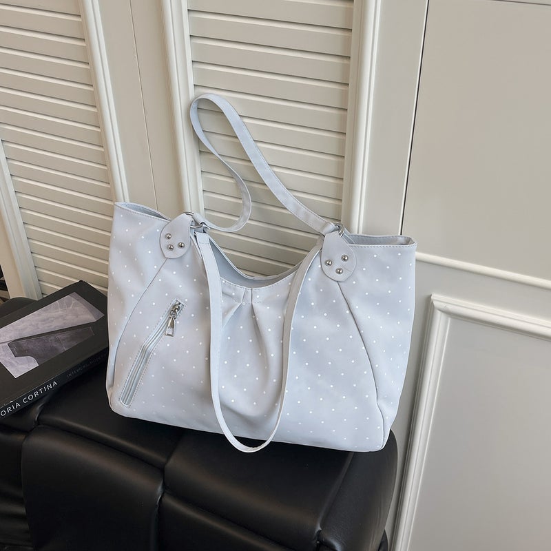 Fashion Polka Dot Large Capacity Tote Bag 2026 New Casual Shoulder Bag for Women - Image 1