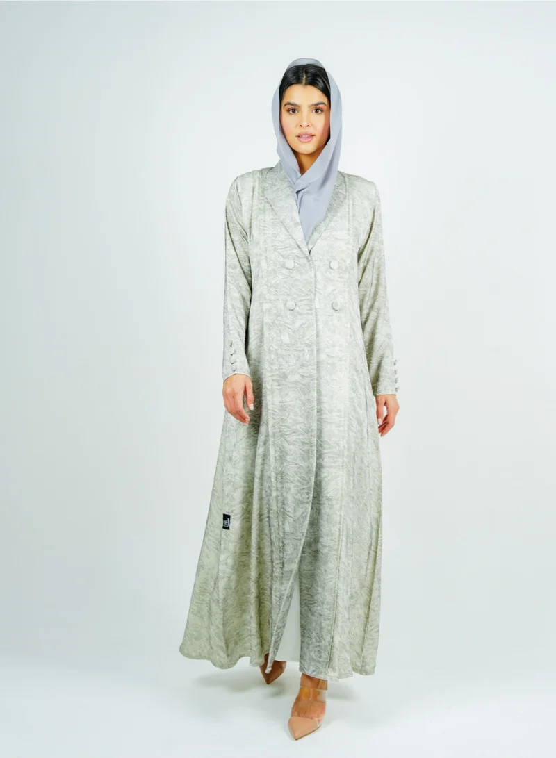 Rosette Abaya Stylish Blazer refined statement piece Designed in a Printed fabric features elegant
