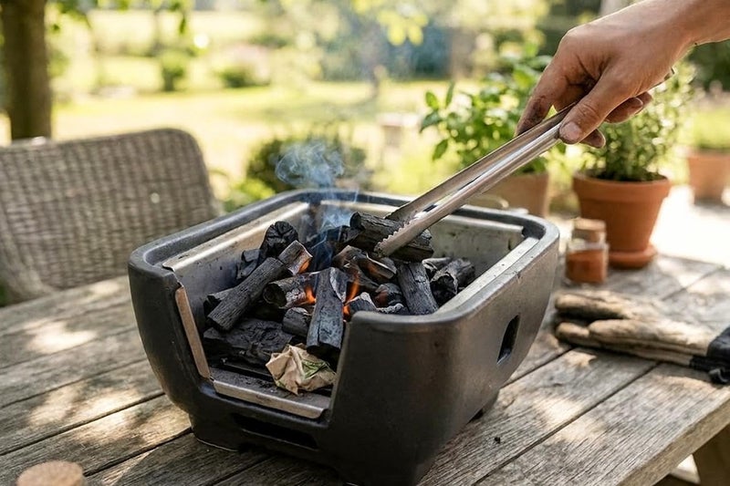 Babique Wood Charcoal Premium Long Burning Barbeque Koyla |Grilling| Low Smoke | Long Burning Coal for Home, Kitchen & Garden (Charcoal, 1000 gm) - Image 3
