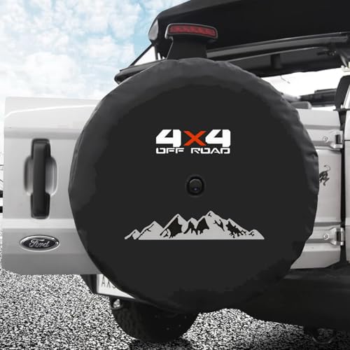 Aolowewin for Ford Bronco, Toyota TX TXL, Jeep Wrangler JL Spare Tire Cover with Camera Hole, Back Wheel Cover with Camera Hole, Tire Cover Protector (XL: 255/75R17, 255/70R18, 285/70R17) - Image 1