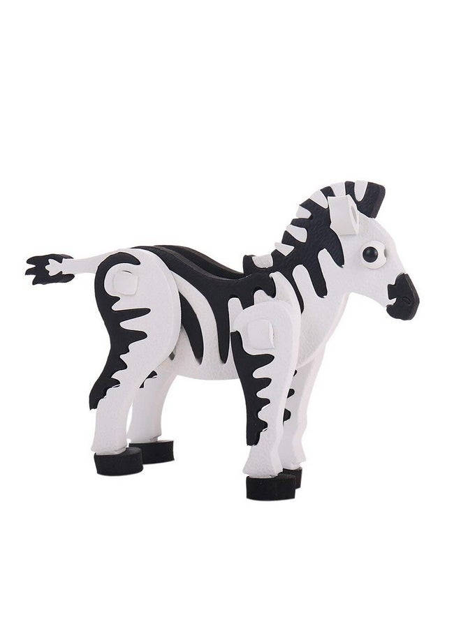 Vibgyor Vibes Vibgyor Vibes DIY 3D EVA Foam Animal Zebra Assembly Jigsaw Puzzle Toy for Kids  - Image 4