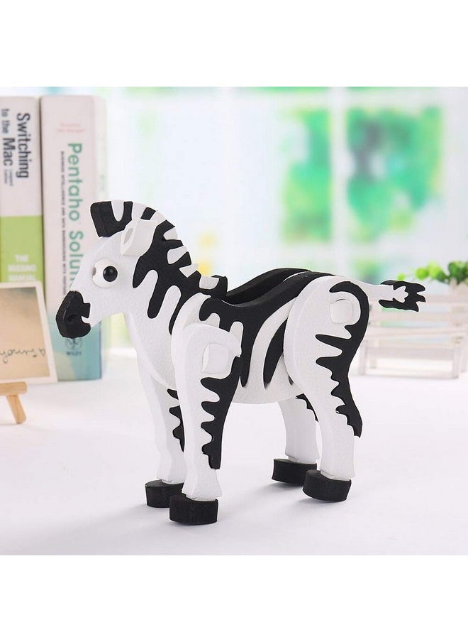 Vibgyor Vibes Vibgyor Vibes DIY 3D EVA Foam Animal Zebra Assembly Jigsaw Puzzle Toy for Kids  - Image 1