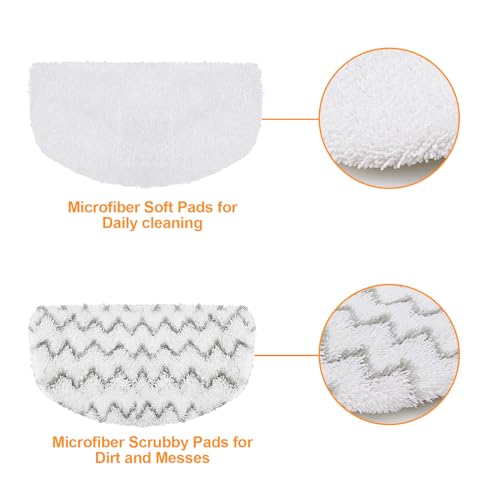 Jirmory 4 PACK Steam Mop Replacement Pads Compatible with Bissell Powerfresh Steam Mop 1940 1806 1544 2075 2685A 2181 2814 Series, Model 1940A 1940W 19405 2075A 2685A 5938, Microfiber Washable, Reusable - Image 2