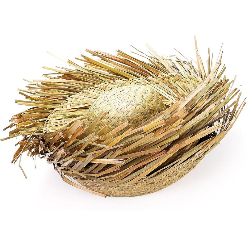 Cididu 6 Pcs Straw Hat Hawaii, Beach Party Hat Costume, Beachcomber Hats for Women Men, Hawaiian Farmer Hat for Summer Themed Party Props Decorations Accessories - Image 4