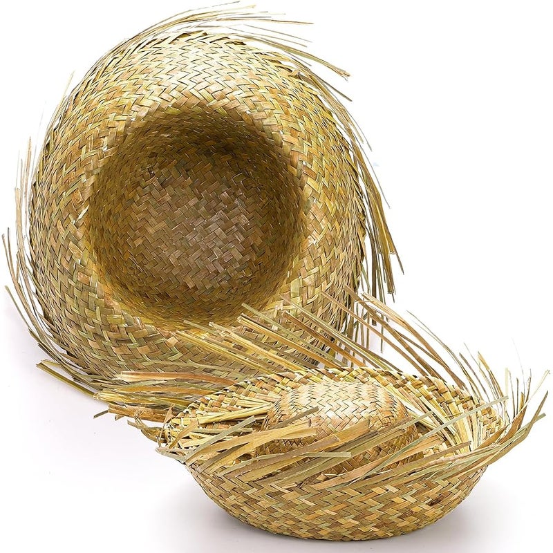 Cididu 6 Pcs Straw Hat Hawaii, Beach Party Hat Costume, Beachcomber Hats for Women Men, Hawaiian Farmer Hat for Summer Themed Party Props Decorations Accessories - Image 3