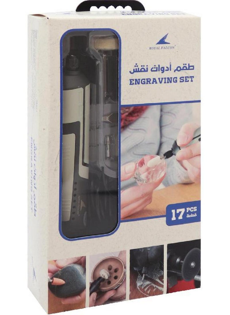 رويال فالكون مجموعة رؤوس نقش متنوعة للتلميع، 17 قطعة - Image 1