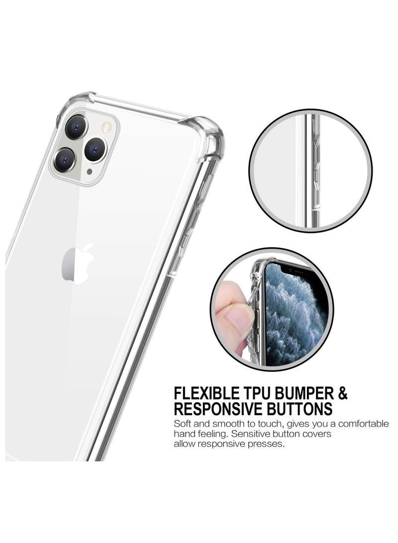 LEDIN Case for iPhone 11 Pro Clear Case Soft Flexible Silicone Back Cover Shockproof Anti Scratch Case with Reinforced Bumper Corner Compatible for iPhone 11 Pro Clear - Image 3