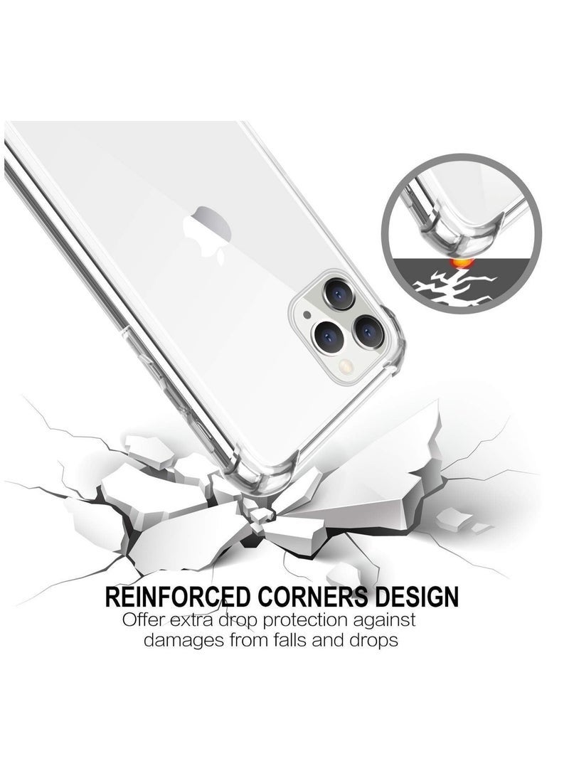 LEDIN Case for iPhone 11 Pro Clear Case Soft Flexible Silicone Back Cover Shockproof Anti Scratch Case with Reinforced Bumper Corner Compatible for iPhone 11 Pro Clear - Image 2