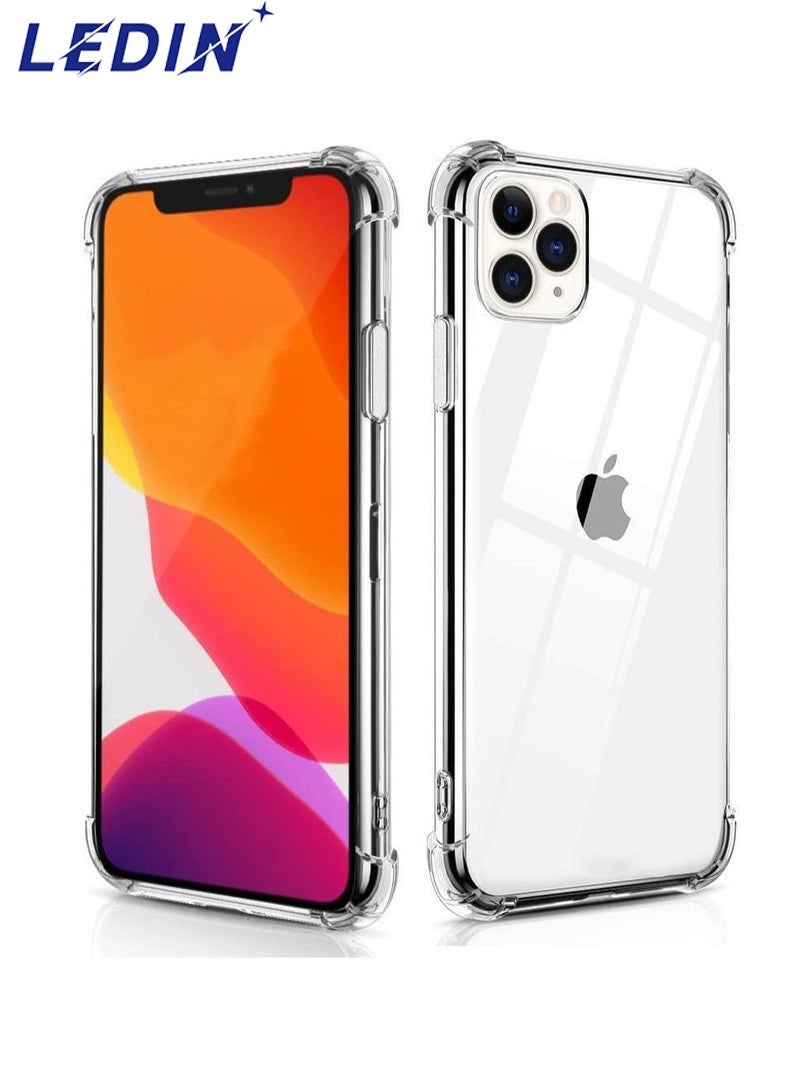 LEDIN Case for iPhone 11 Pro Clear Case Soft Flexible Silicone Back Cover Shockproof Anti Scratch Case with Reinforced Bumper Corner Compatible for iPhone 11 Pro Clear - Image 1
