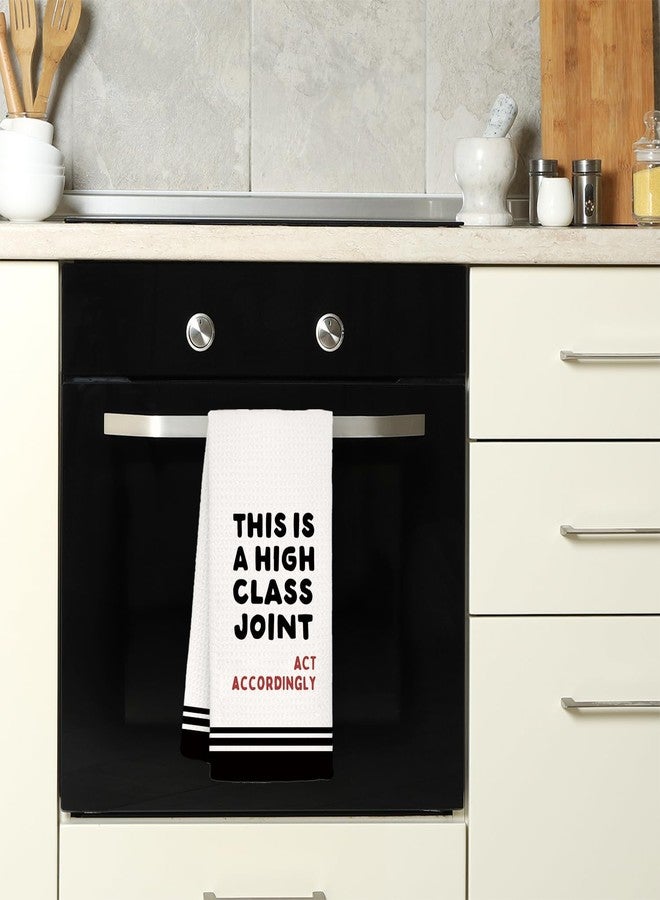 SJDFCSA Funny Kitchen Towels, Funny Dish Tea Towels, Trendy Retro This is a High Class Joint Decorative Hand Towels for Bathroom Decor, 16x24 Inch - Image 5