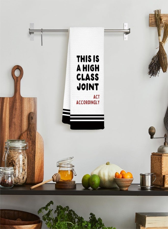 SJDFCSA Funny Kitchen Towels, Funny Dish Tea Towels, Trendy Retro This is a High Class Joint Decorative Hand Towels for Bathroom Decor, 16x24 Inch - Image 2