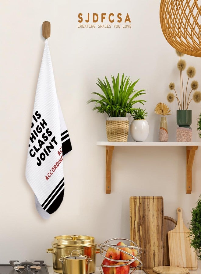 SJDFCSA Funny Kitchen Towels, Funny Dish Tea Towels, Trendy Retro This is a High Class Joint Decorative Hand Towels for Bathroom Decor, 16x24 Inch - Image 3