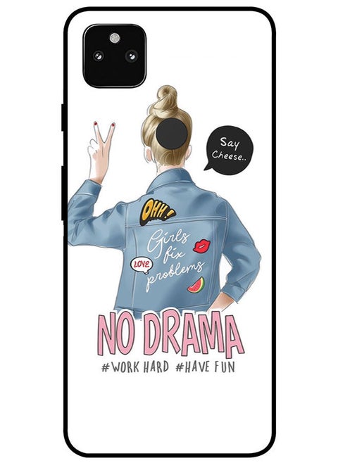 Protective Case Cover For Google Pixel 5A 5G Smart Series Printed Protective Case Cover for Google Pixel 5A 5G Say Cheese Ohhh Girls Fix Love Problems No Drama Work Hard Have Gun