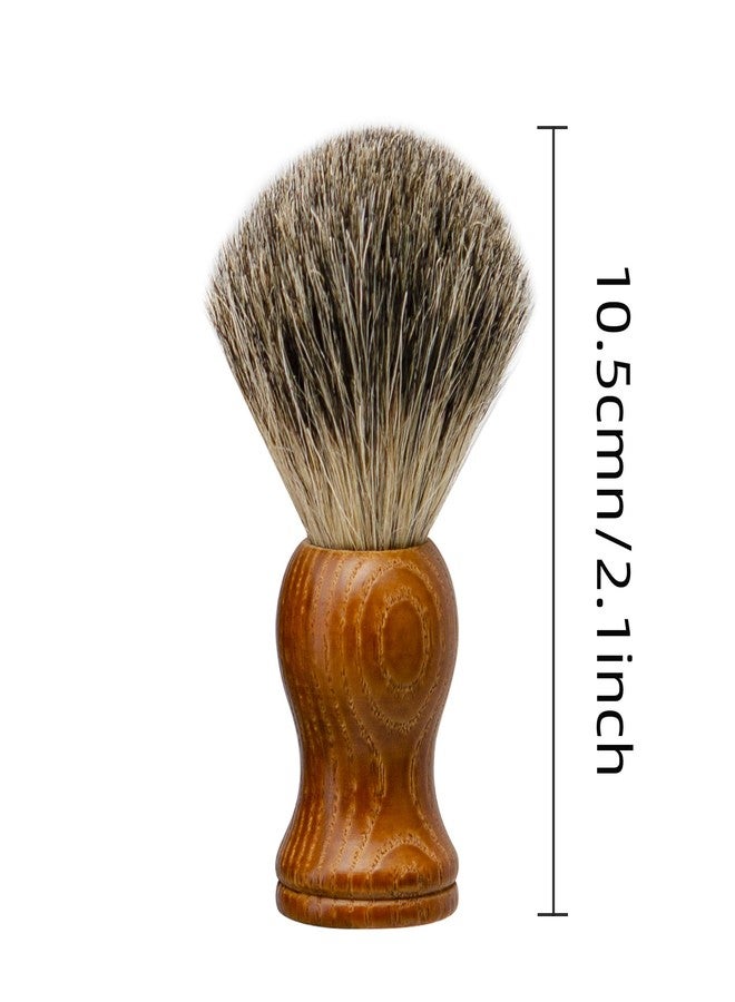 Grandslam Shaving Brush Set Pure Badger Hair Shaving Brush with Solid Wood Handle and Wooden Shaving Soap Bowl for Men Easy to Lather Fits Wet Shaving… - Image 4