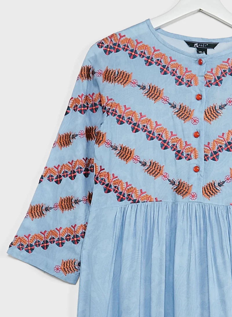 Nishat Linen Kids Printed Jalabiya